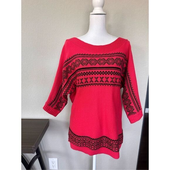 New York and Company Dolman Sleeve Pink Sweater size Small - Picture 1 of 6